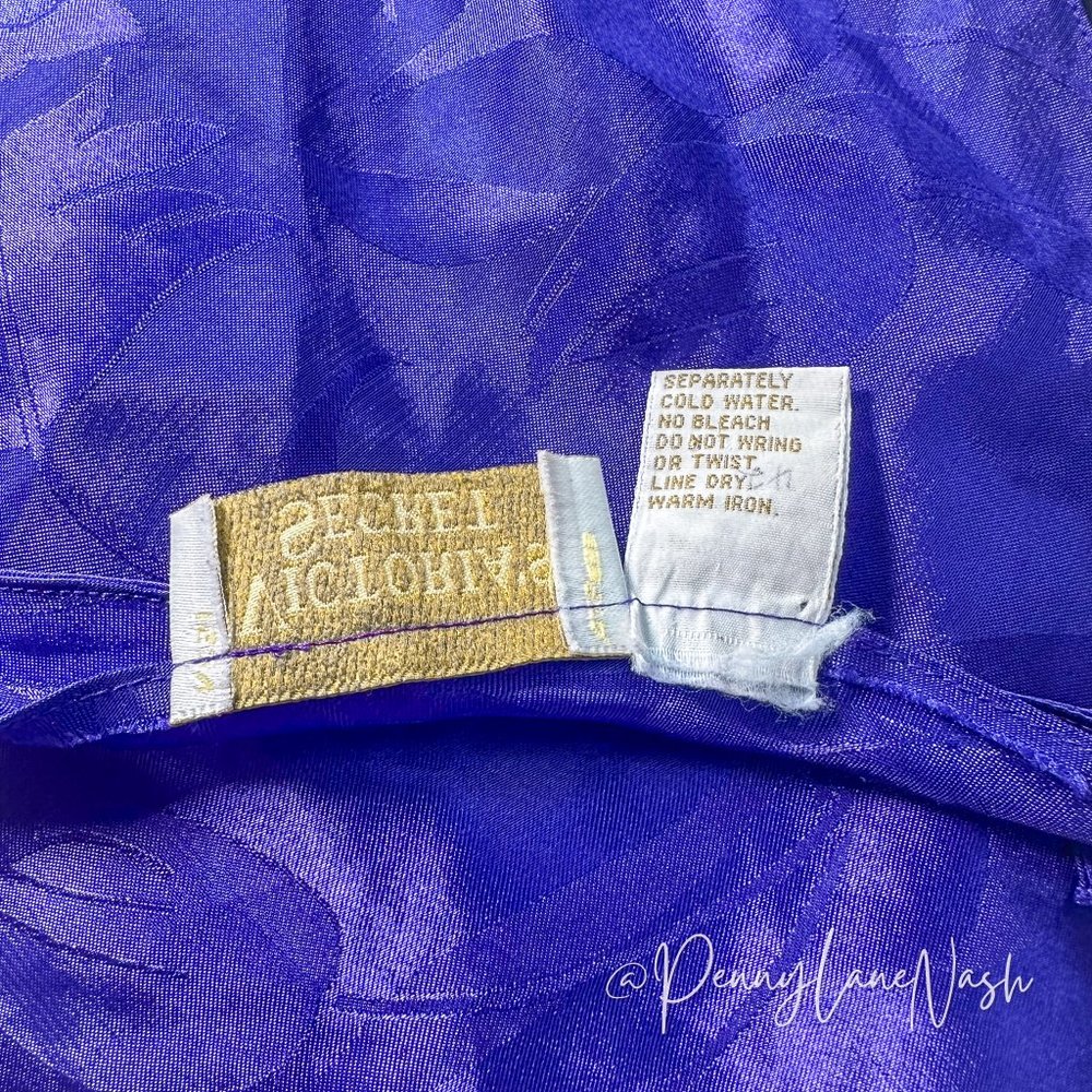 Vintage Victoria's Secret Gold Label Purple Slip Nightgown - Picture 9 of 10